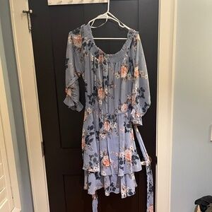 City Chic Floral Midi Dress